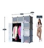 Matt Folding Wardrobe with Multipurpose Shelves in Black Colour