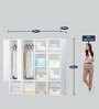 Mack Folding Wardrobe with Multipurpose Shelves in White Colour