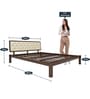 Venus Queen Bed in Brown Colour