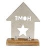 Home & Star Silver Wood & Aluminium Showpiece
