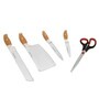 Stainless Steel Knives Set with Complimentary Chopping Board & Scissors