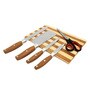 Stainless Steel Knives Set with Complimentary Chopping Board & Scissors