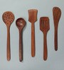 Home Creations Wooden 5 Pcs Kitchen Cooking Tool Set