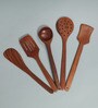 Home Creations Wooden 5 Pcs Kitchen Cooking Tool Set