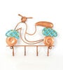 (1Pc) Blue Metal Scotty Modern Wall Mount Key Holder