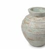 (1Pc) Sea Green & Brown Terracotta Flower Vase For Living Room Decor