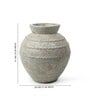 (1Pc) Sea Green & Brown Terracotta Flower Vase For Living Room Decor