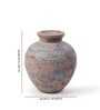 (1Pc) Pink & Blue Terracotta Decorative Vase For Home Decor