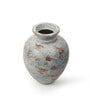 (1Pc) Teal Green Terracotta Flower Vase For Living Room Decor
