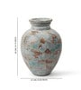 (1Pc) Teal Green Terracotta Flower Vase For Living Room Decor