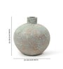 (1Pc) Sea Green & Brown Terracotta Vase For Table Decor