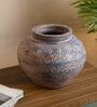 (1Pc) Pink & Blue Terracotta Decorative Vase For Room Decor Aesthetic