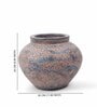 (1Pc) Pink & Blue Terracotta Decorative Vase For Room Decor Aesthetic
