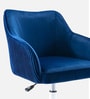 Home Office Velvet Fabric Executive Chair In Blue Colour