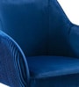 Home Office Velvet Fabric Executive Chair In Blue Colour