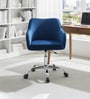 Home Office Velvet Fabric Executive Chair In Blue Colour
