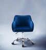 Home Office Velvet Fabric Executive Chair In Blue Colour