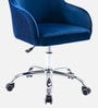 Home Office Velvet Fabric Executive Chair In Blue Colour