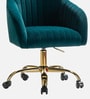 Home Office Velvet Fabric Executive Chair In Green Colour