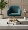 Home Office Velvet Fabric Executive Chair In Green Colour