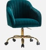 Home Office Velvet Fabric Executive Chair In Green Colour