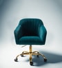 Home Office Velvet Fabric Executive Chair In Green Colour