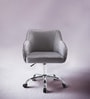 Home Office Velvet Fabric Executive Chair In Grey Colour