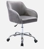 Home Office Velvet Fabric Executive Chair In Grey Colour