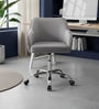 Home Office Velvet Fabric Executive Chair In Grey Colour
