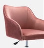 Home Office Velvet Fabric Executive Chair In Pink Colour