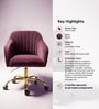 Home Office Velvet Fabric Executive Chair In Purple Colour