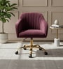 Home Office Velvet Fabric Executive Chair In Purple Colour