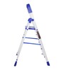 Home-Pro 4 Step Silver Mild-Steel Folding Step Ladder