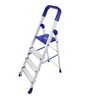 Home-Pro 4 Step Silver Mild-Steel Folding Step Ladder