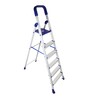 Home-Pro 6 Step Silver Mild-Steel Folding Step Ladder