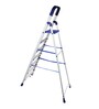 Home-Pro 7 Step Silver Mild-Steel Folding Step Ladder