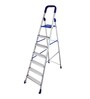 Home-Pro 7 Step Silver Mild-Steel Folding Step Ladder