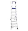 Home-Pro 7 Step Silver Mild-Steel Folding Step Ladder