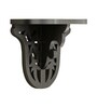 Set of 5 Engineered Wood Carved Floating Wall Shelf in Black Colour