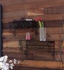 Metal Fixed Bracket Wall Shelf in Brown Colour in Brown Colour