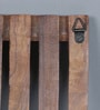 Brown Wooden Letter Rack Cum Key Holder