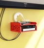 Engineered Wood Set Top Box Holder in Red Colour