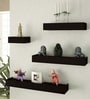 Home Sparkle Black Shelf Set Of 4