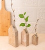 Home Sweet Blooms Brown Wood Vase