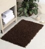 Brown Solid Cotton 32x20 Inches Max Absorbant Bath Mat