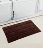 Brown Abstract Cotton 32x20 Inches Max Absorbant Bath Mat