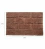 Brown Abstract Cotton 32x20 Inches Max Absorbant Bath Mat