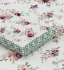 Green Floral 144 TC Cotton King Size  King Size Bedsheet With 2 Pillow Cover