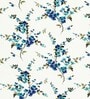 Blue Floral 144 TC Cotton King Size  King Size Bedsheet With 2 Pillow Cover