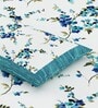 Blue Floral 144 TC Cotton King Size  King Size Bedsheet With 2 Pillow Cover